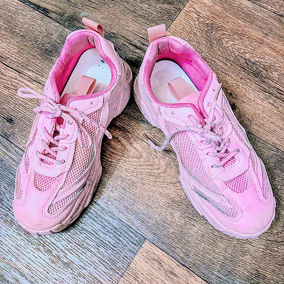 Pink platform sneakers - Picture 3 of 7